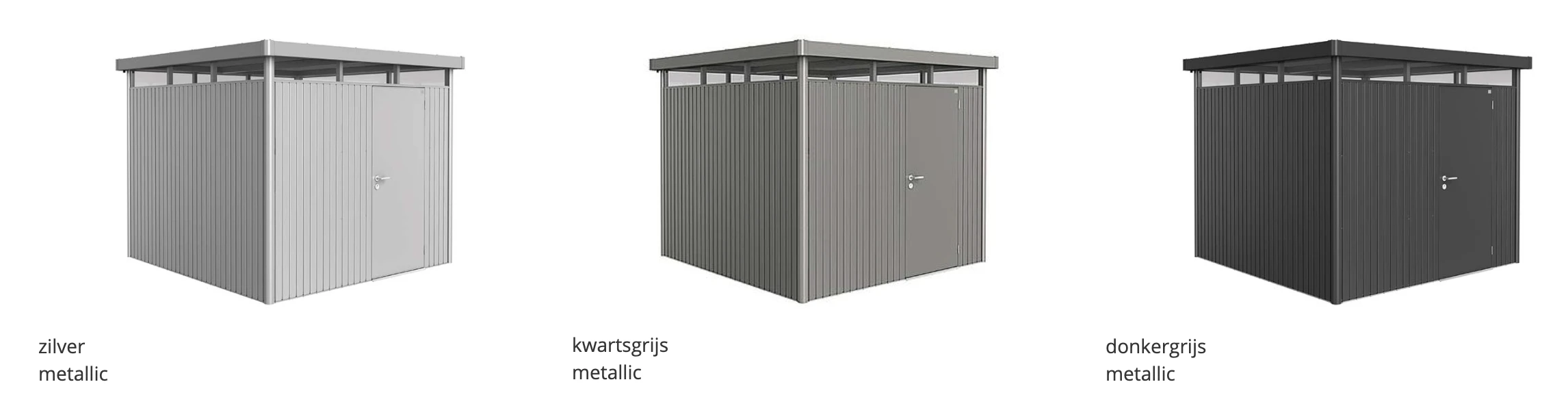 Biohort Berging Highline Enkele Deur Kwartsgrijs 155 x 275 x 222 cm - Afbeelding 13